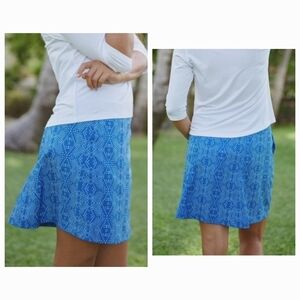 RipSkirt Hawaii Boho Denim Print Travel/Summer Skirt/Coverup Sz XS